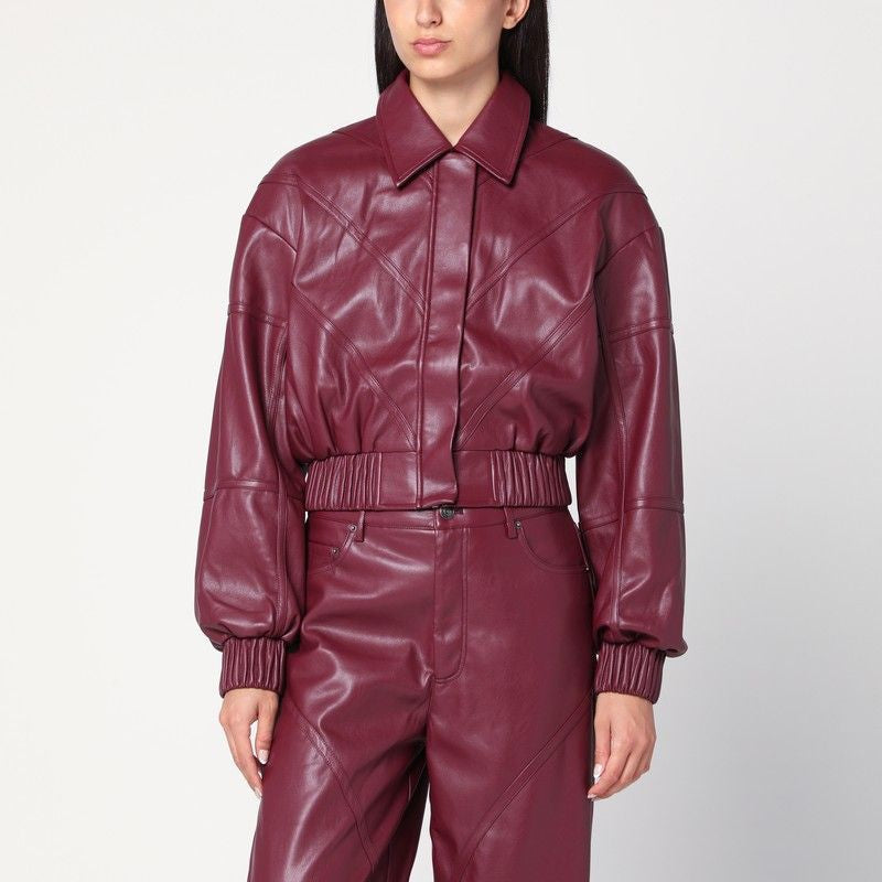 ROTATE BIRGERCHRISTENSEN Eco-Leather Mini Bomber Jacket