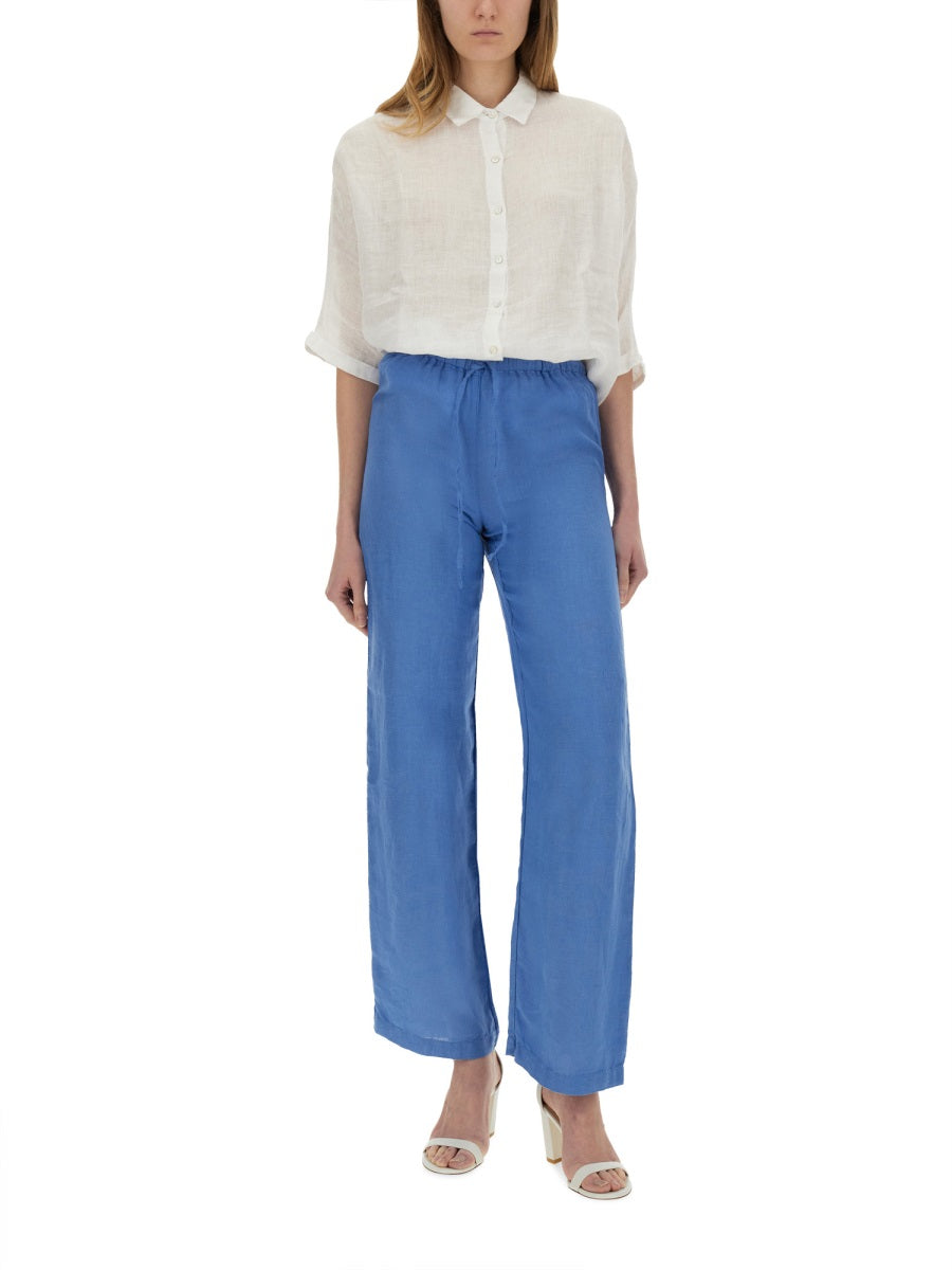 120% LINO Linen Trousers Size 40 for Women