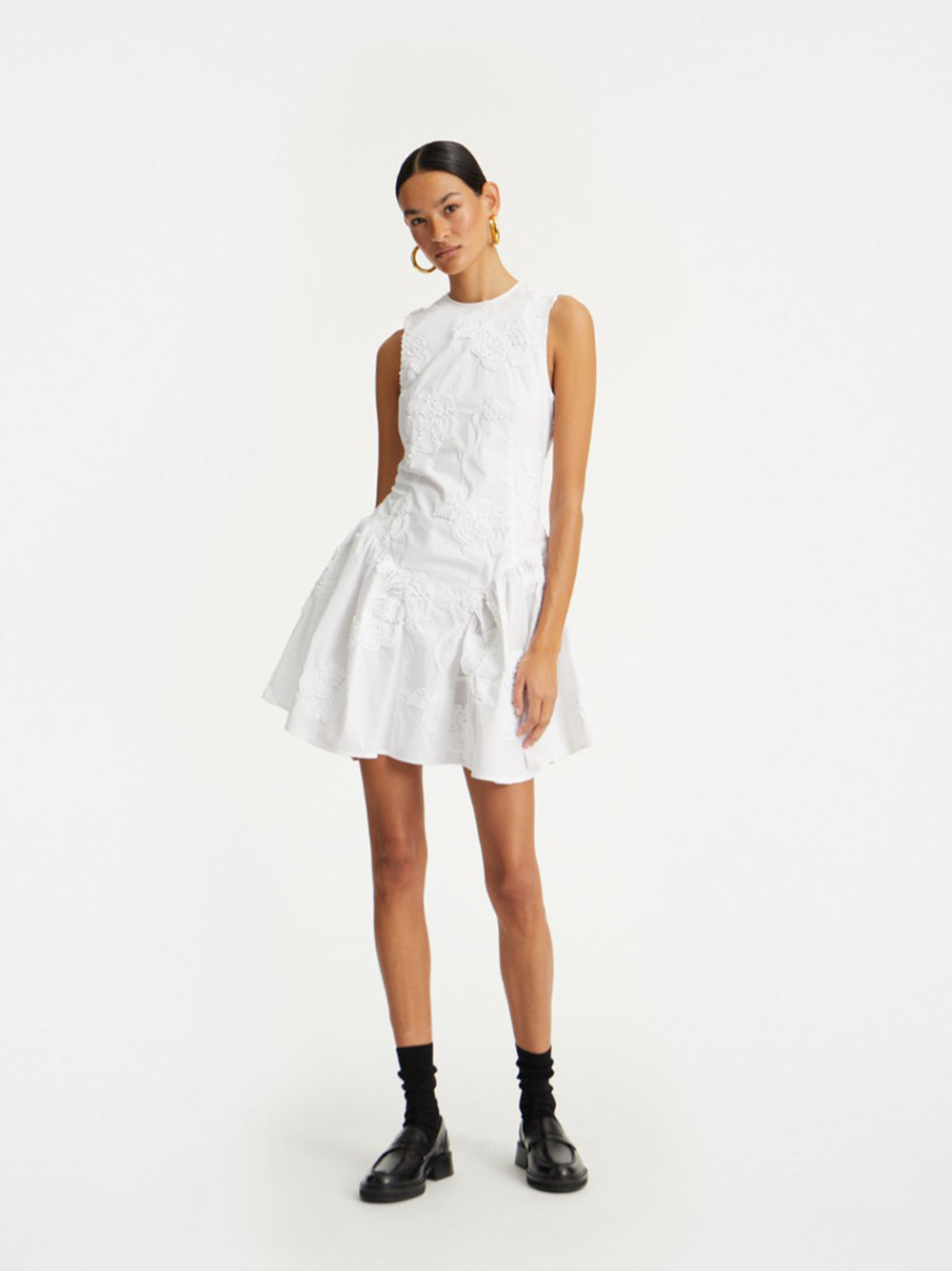 ROTATE BIRGERCHRISTENSEN Slim Fit Poplin Mini Dress