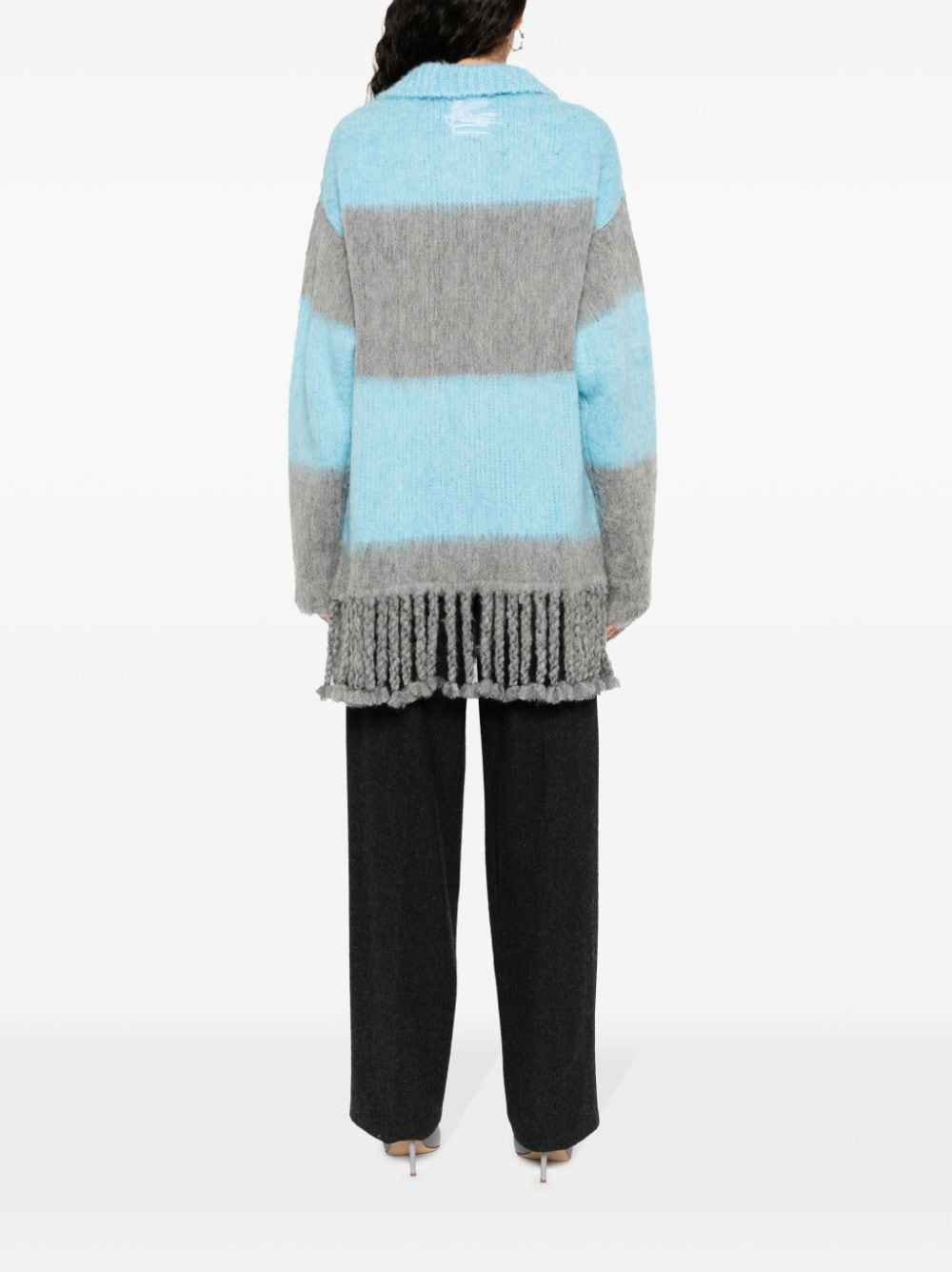 ETRO Fringe Edge Wool Blend Mini Polo Shirt