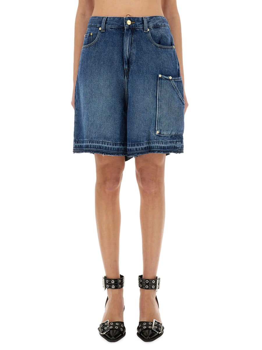 GANNI Organic Cotton Denim Shorts - Size 27