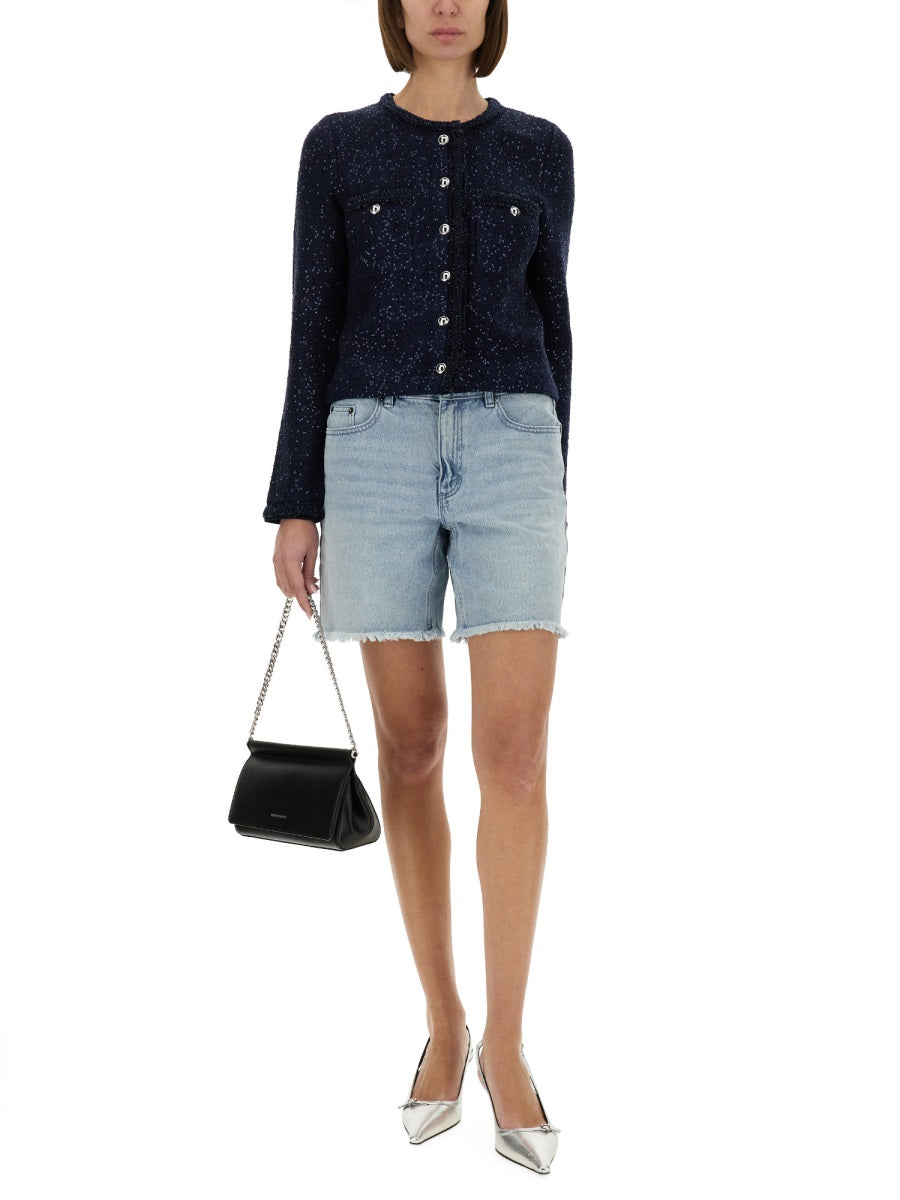 MICHAEL BY MICHAEL KORS Metallic Knit Jacket - Size S