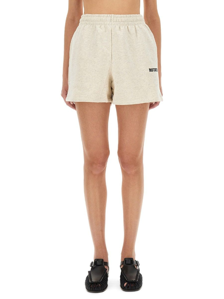 ROTATE BIRGER CHRISTENSEN Organic Cotton Heavy Mini Shorts - Size S