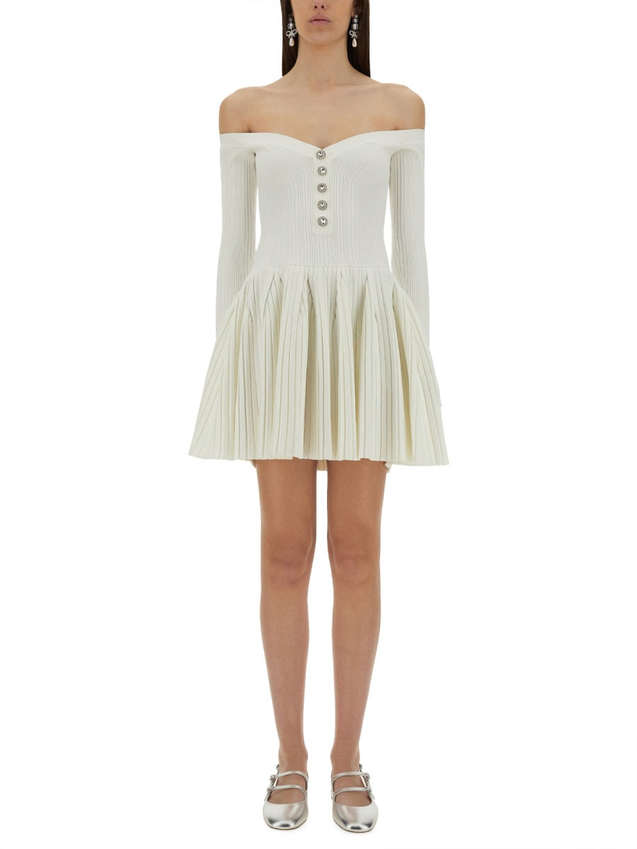 SELF-PORTRAIT Slim Fit Knit Mini Dress