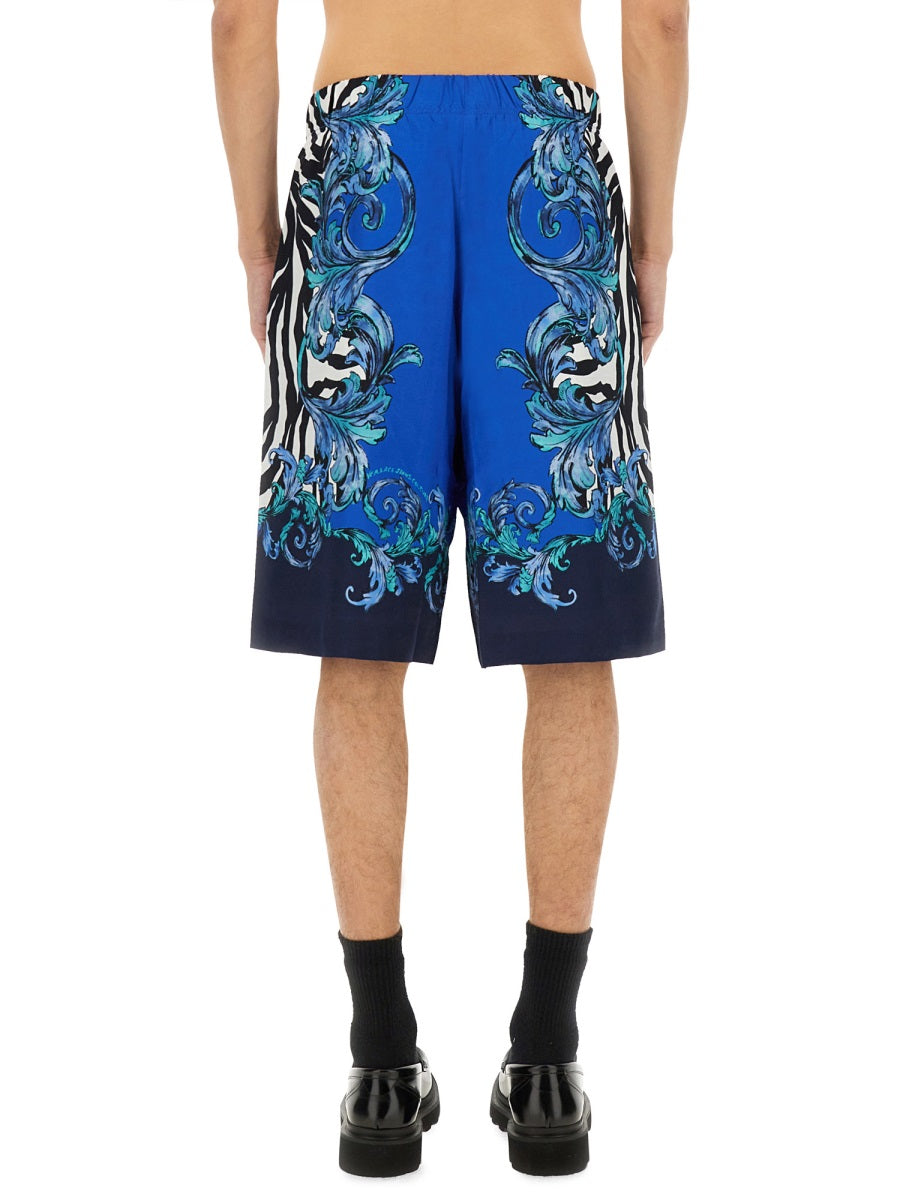 VERSACE JEANS COUTURE Viscose Mini Shorts for Summer Season