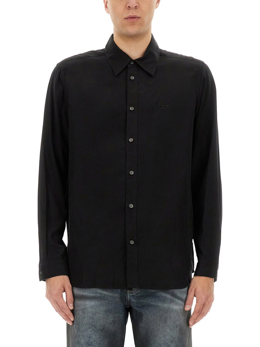 DIESEL Men's Modern Fit Shirt - Size 48 IT