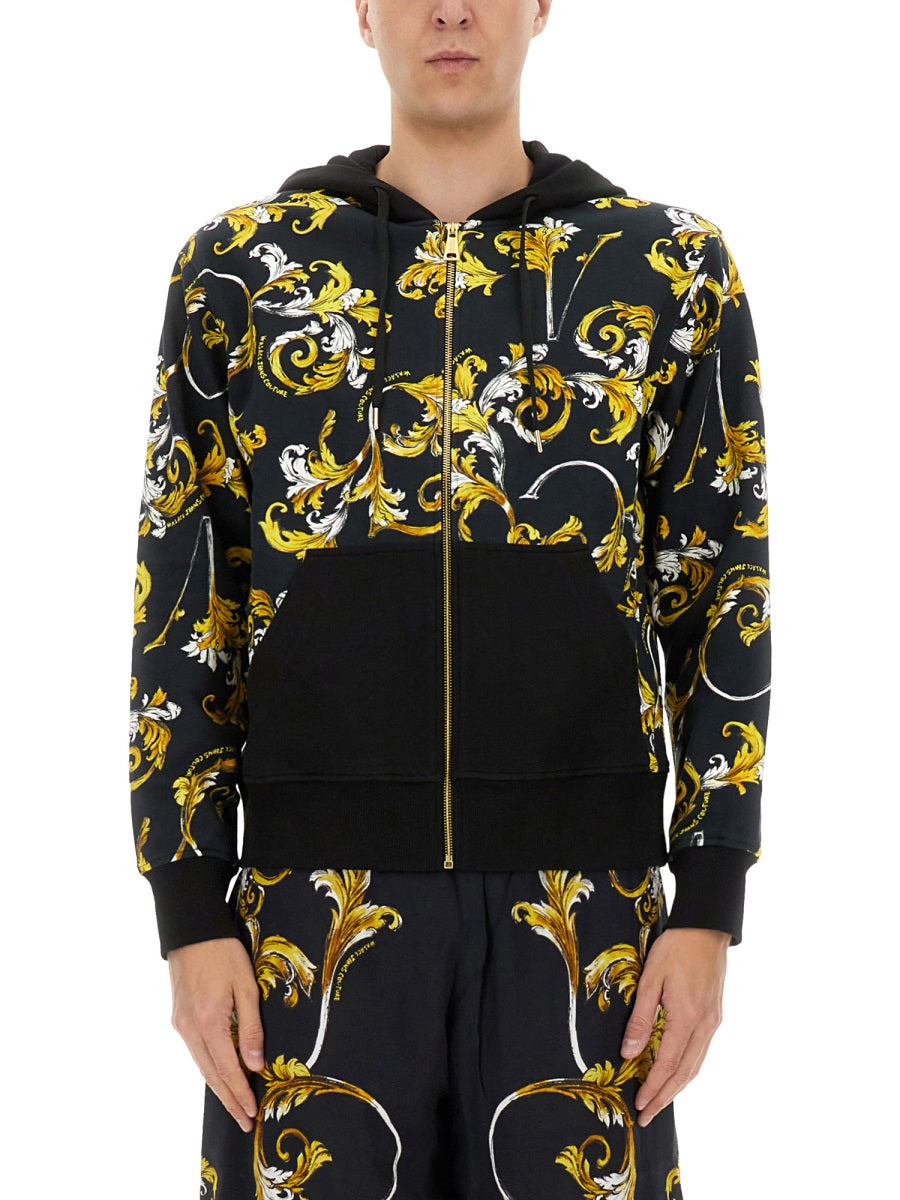 VERSACE JEANS COUTURE Cotton Sweatshirt for Men - SS25 Collection