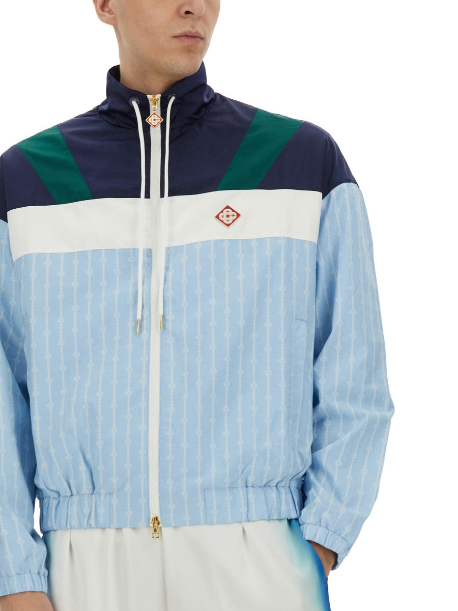 CASABLANCA Pinstripe Laurel Track Jacket - Regular Fit