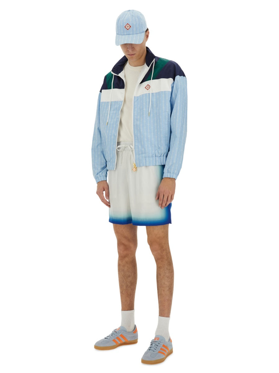 CASABLANCA Pinstripe Laurel Track Jacket - Regular Fit