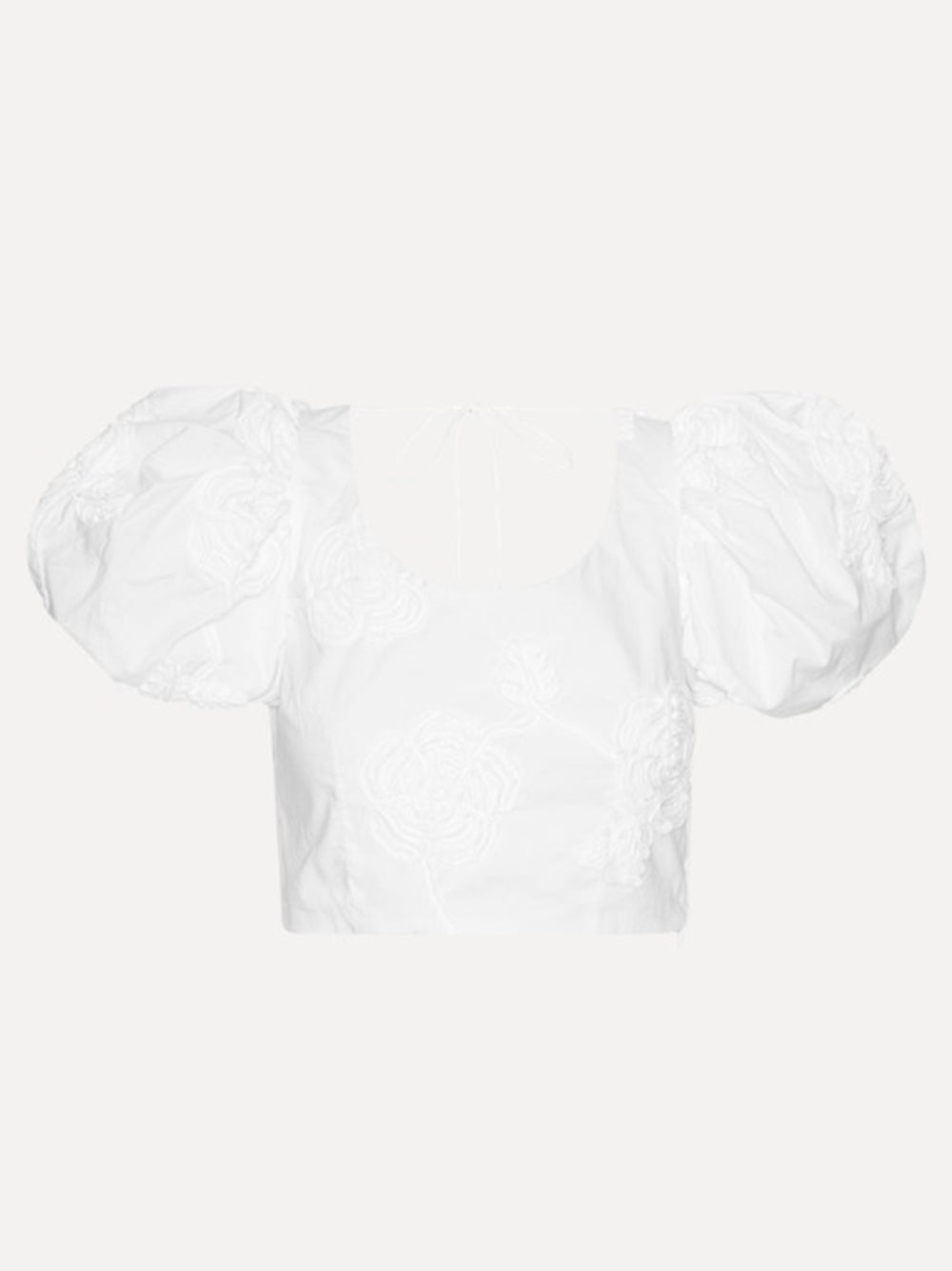 ROTATE BIRGERCHRISTENSEN Puff Sleeve Cotton Top - Size 34