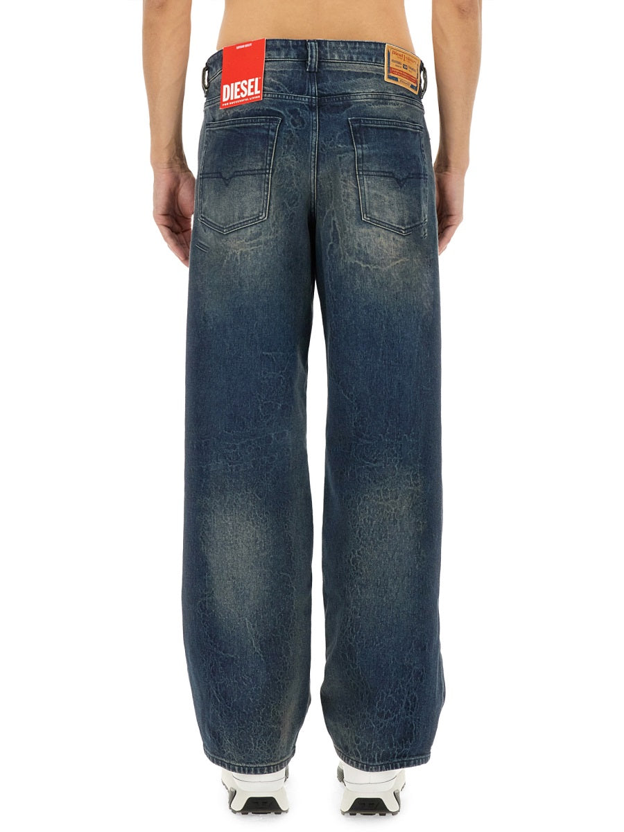 DIESEL Cotton Blend Relaxed Fit Jeans for Men
