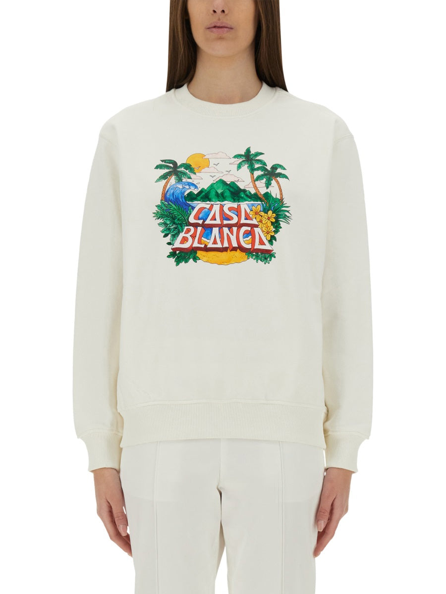 CASABLANCA Home Beach Wave Sweatshirt - Regular Fit, Size S