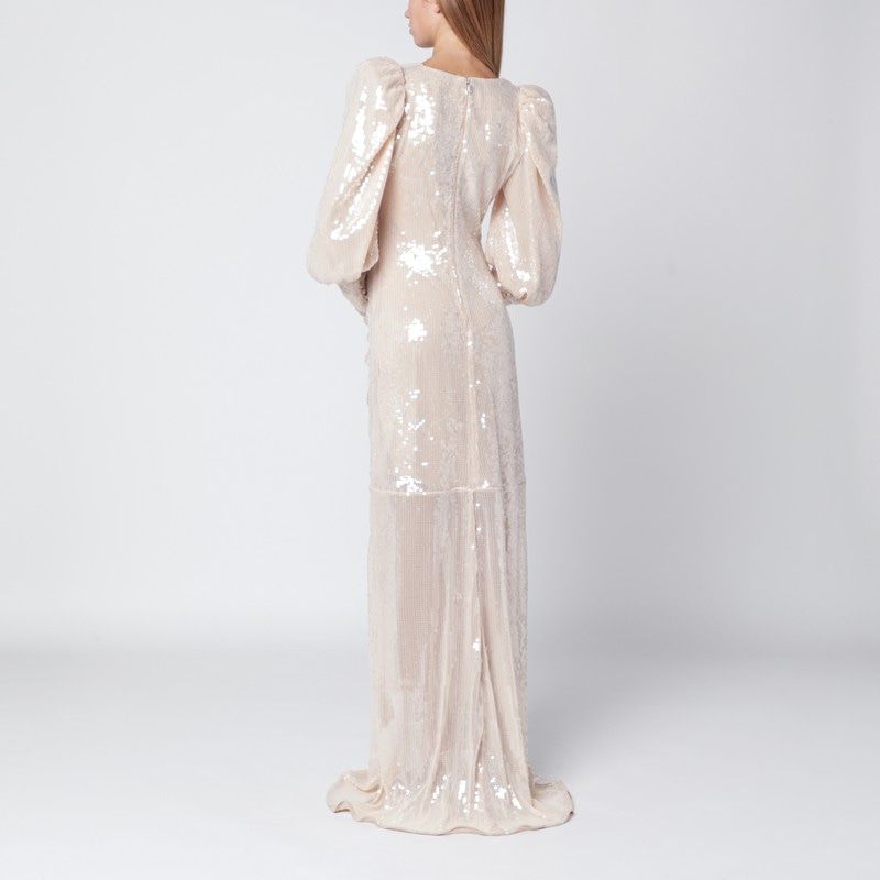 ROTATE BIRGERCHRISTENSEN Long Sequin Dress with Deep V-Neckline for Women