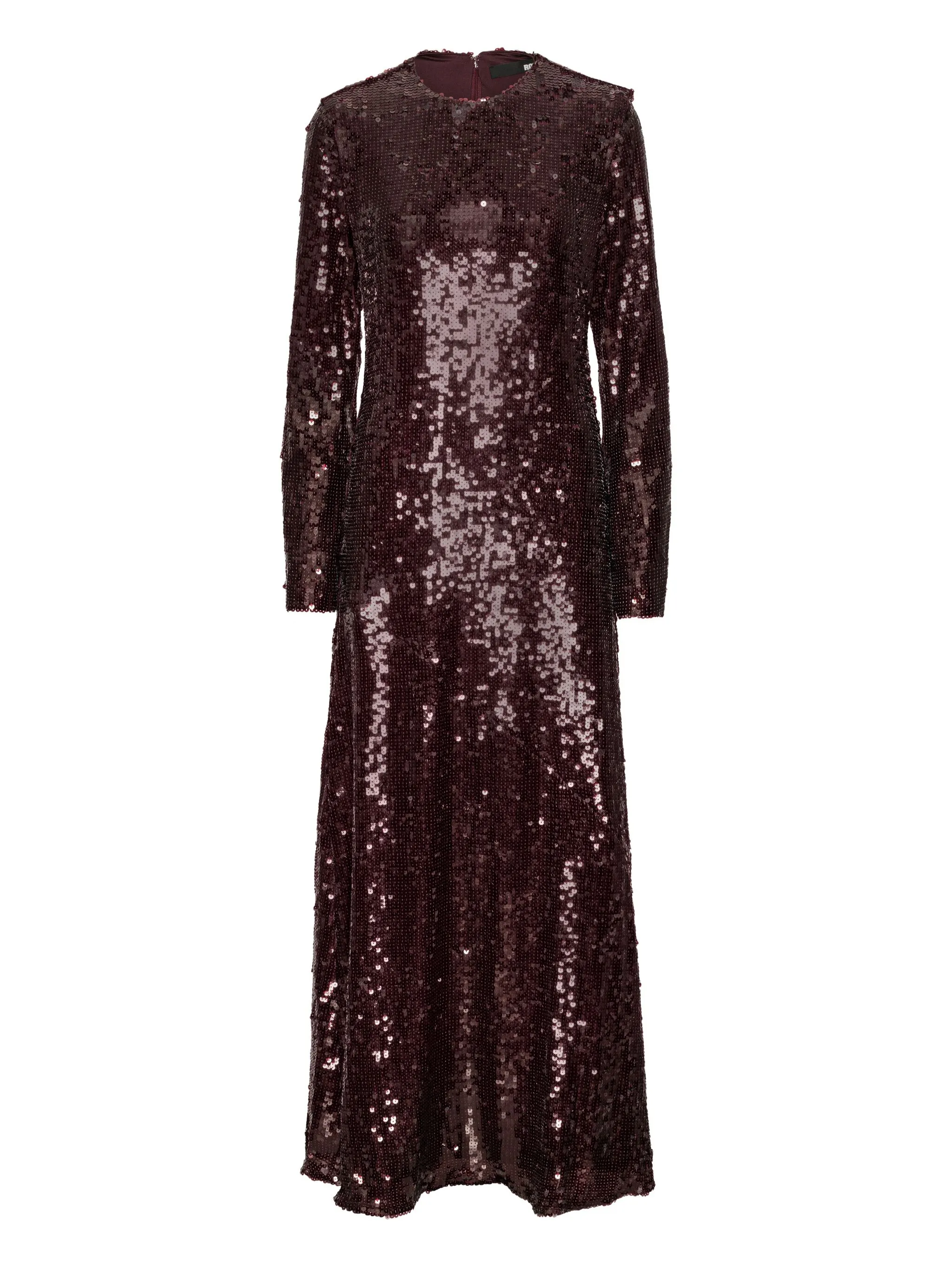 ROTATE BIRGERCHRISTENSEN Maxi Sequin Dress with Flared Skirt - Size 34