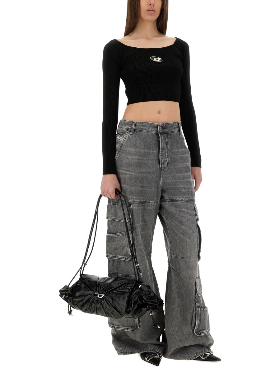 DIESEL Slim Fit Long Sleeve Top - Size S