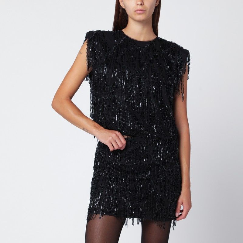 ROTATE BIRGERCHRISTENSEN Beaded Fringe Mini Top