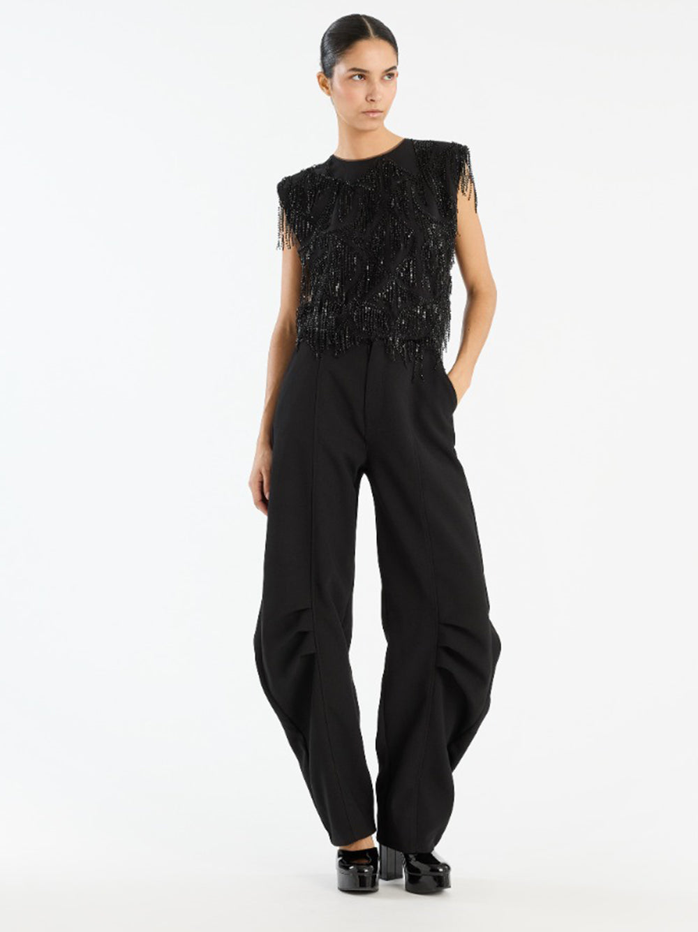 ROTATE BIRGERCHRISTENSEN Sequin Sleeveless Top