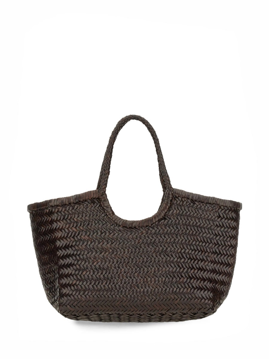 DRAGON DIFFUSION Large Leather Shoulder Bag with Classic Style - 22 CM X 46 CM X 15 CM