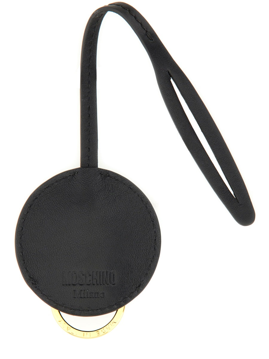 MOSCHINO Leather Keychain - Mini Accessory for Women