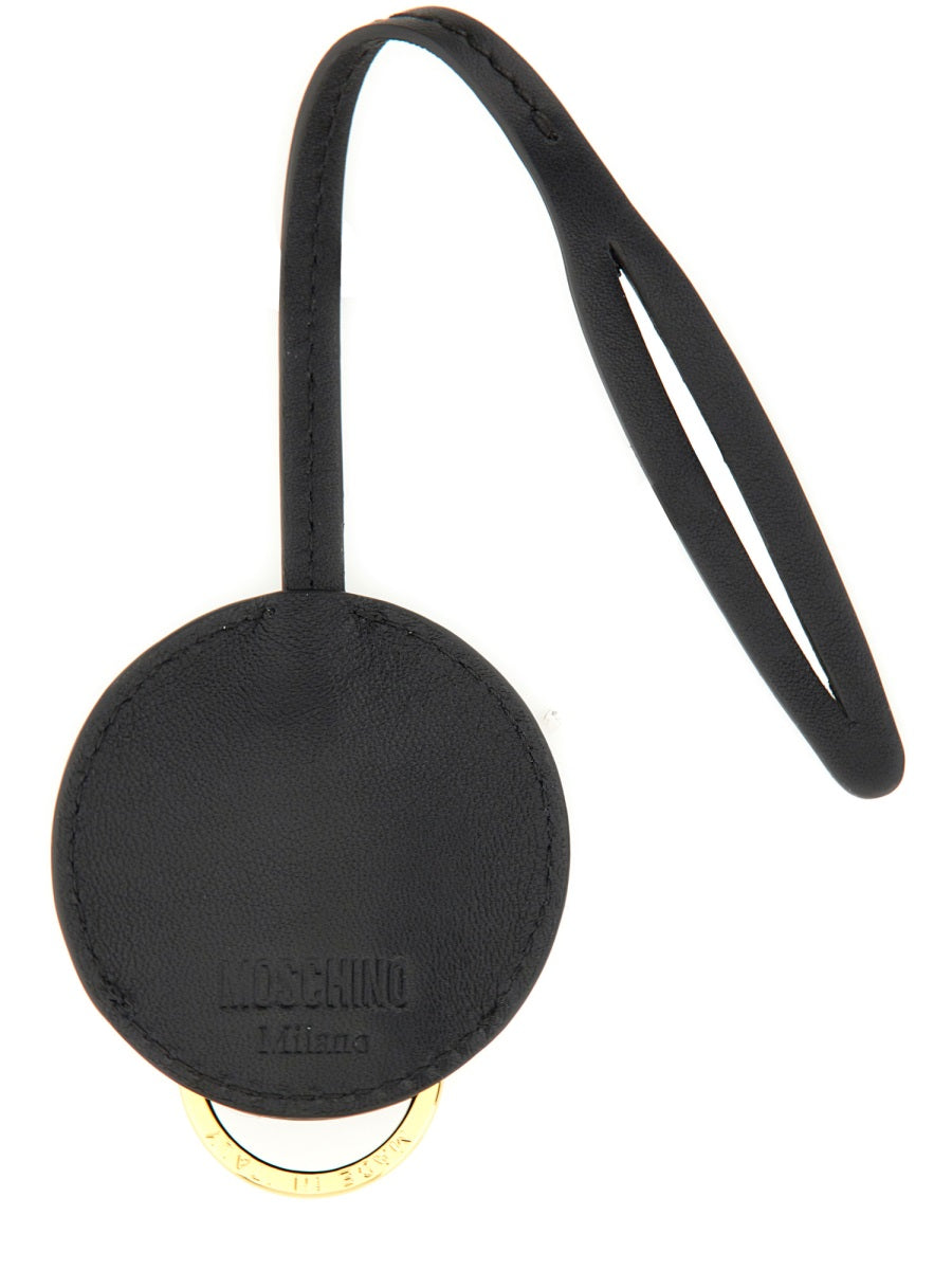MOSCHINO Mini Leather Keychain