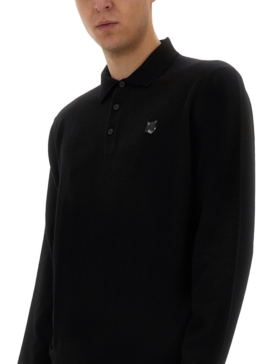 MAISON KITSUNÉ Fox Head Polo Shirt - Size L
