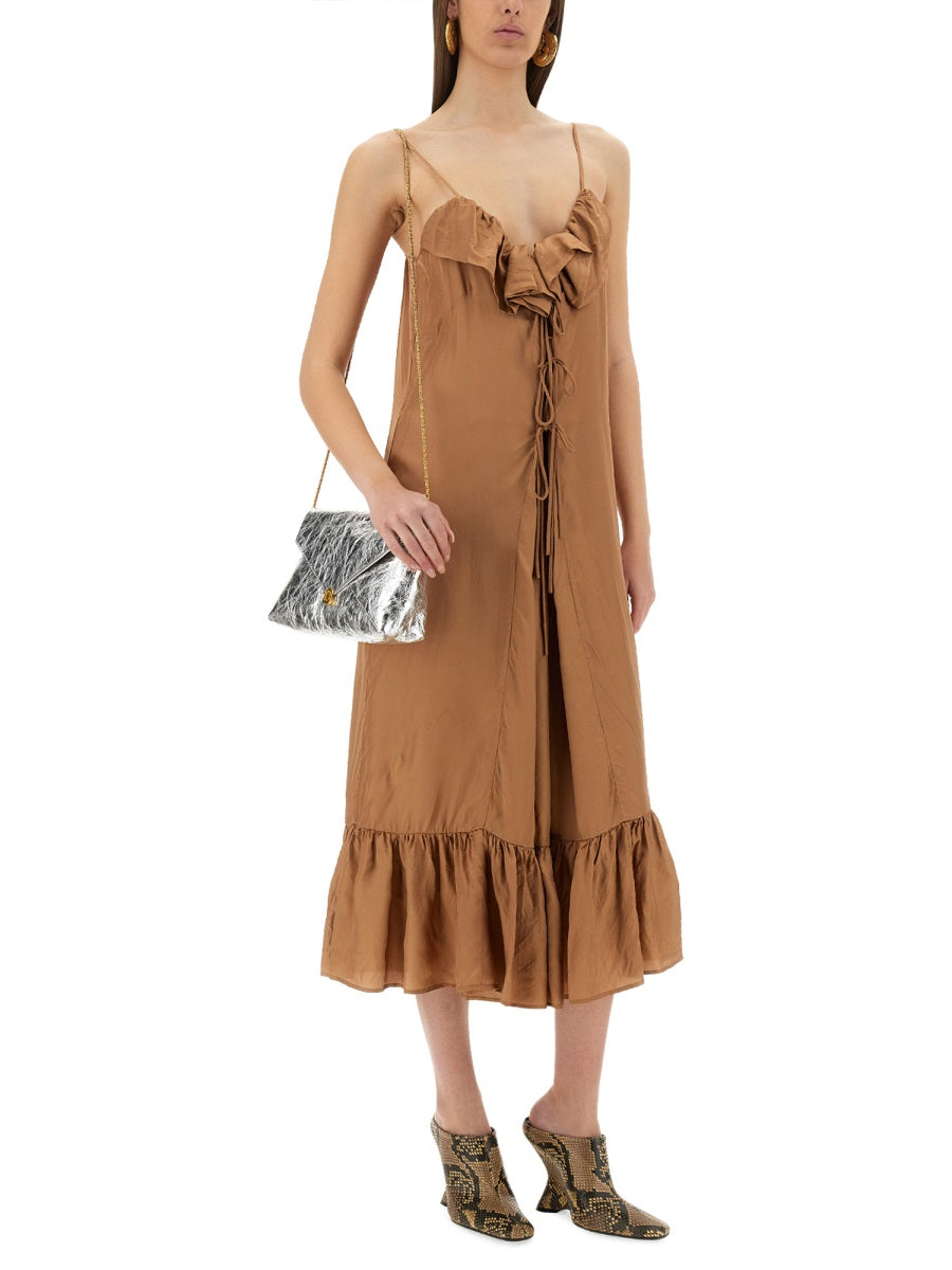 DRIES VAN NOTEN Relaxed Fit Ruffle Petticoat Dress - Size 38