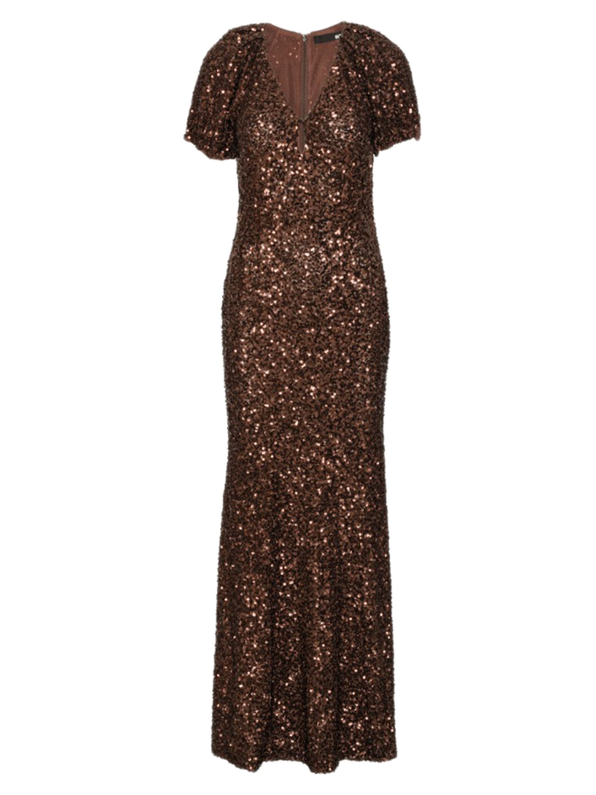 ROTATE BIRGERCHRISTENSEN V-Neck Sequined Midi Dress