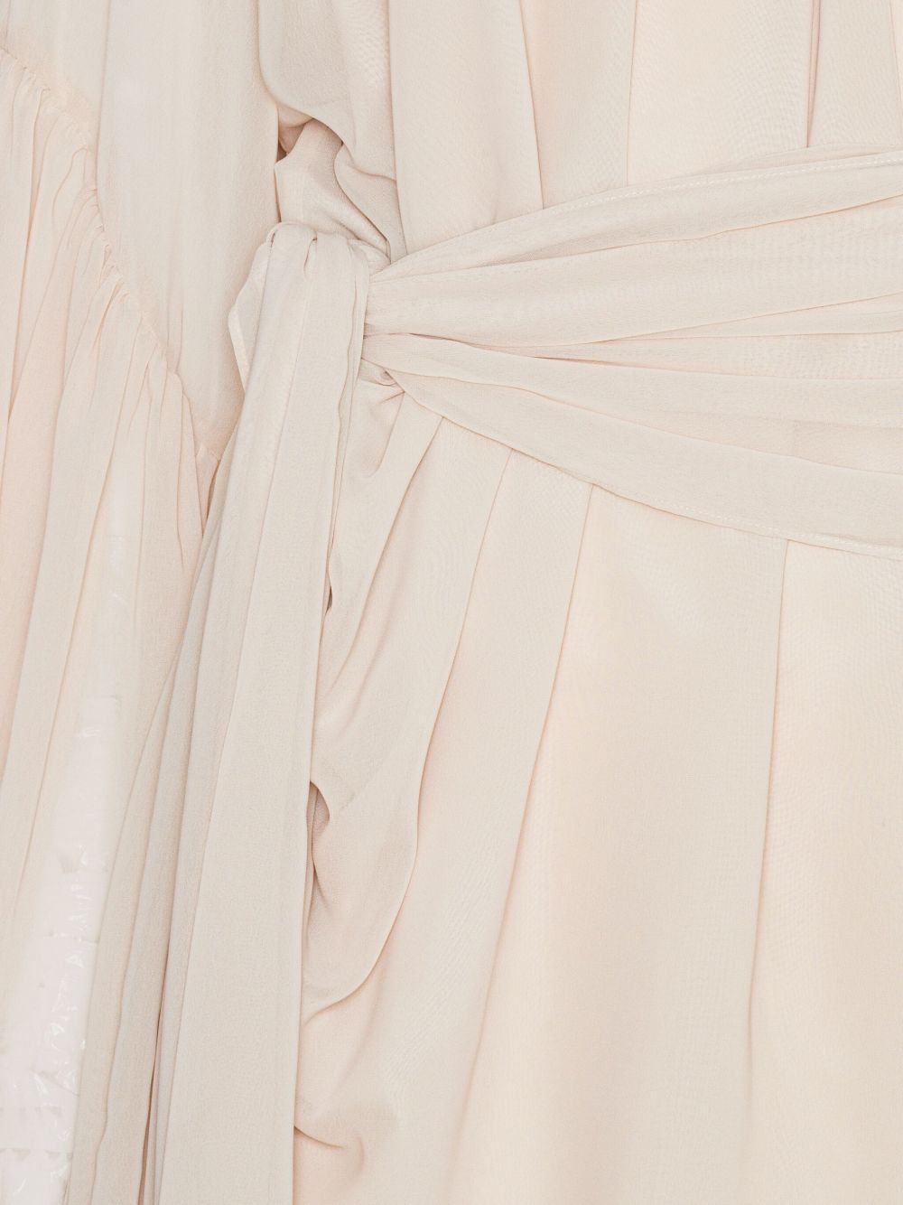 ROTATE BIRGERCHRISTENSEN Chiffon Dress with Shoulder Straps and Tie - Size 34