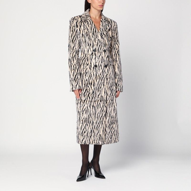 ROTATE BIRGERCHRISTENSEN Double-Breasted Faux Fur Jacket