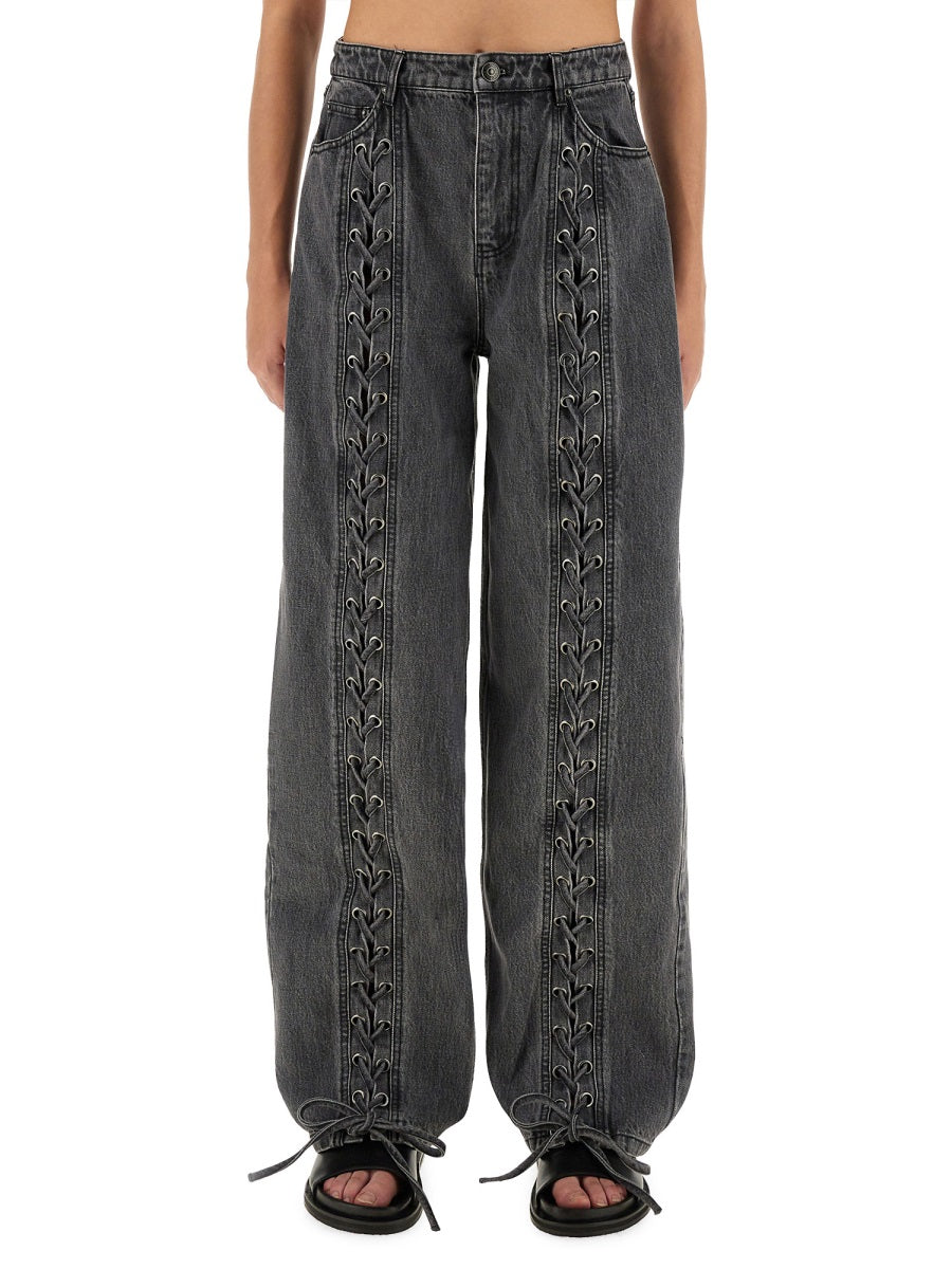 ROTATE BIRGERCHRISTENSEN Chic Pants with Laces - Size 27