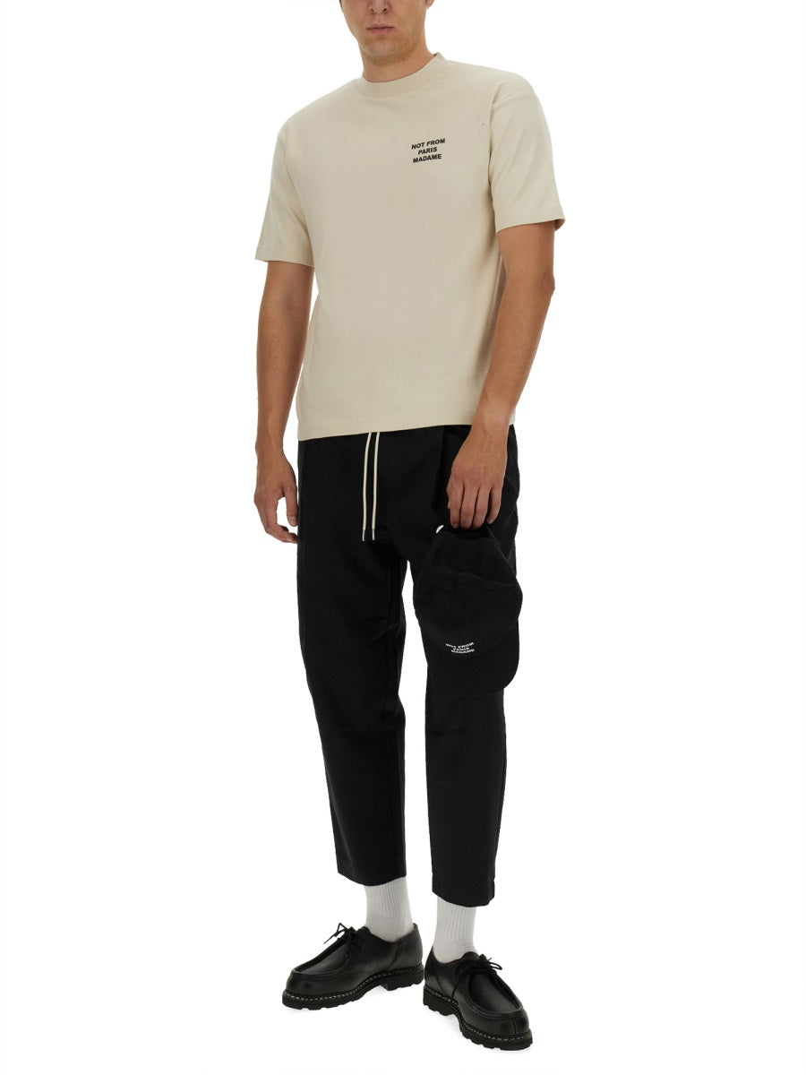 DRÔLE DE MONSIEUR Classic Slogan T-Shirt - Regular Fit - Size L