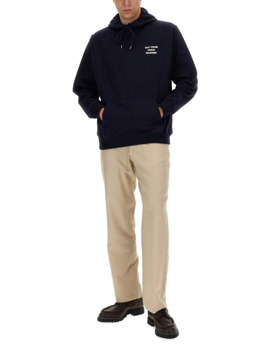 DRÔLE DE MONSIEUR Relaxed Fit Slogan Sweatshirt - Size L