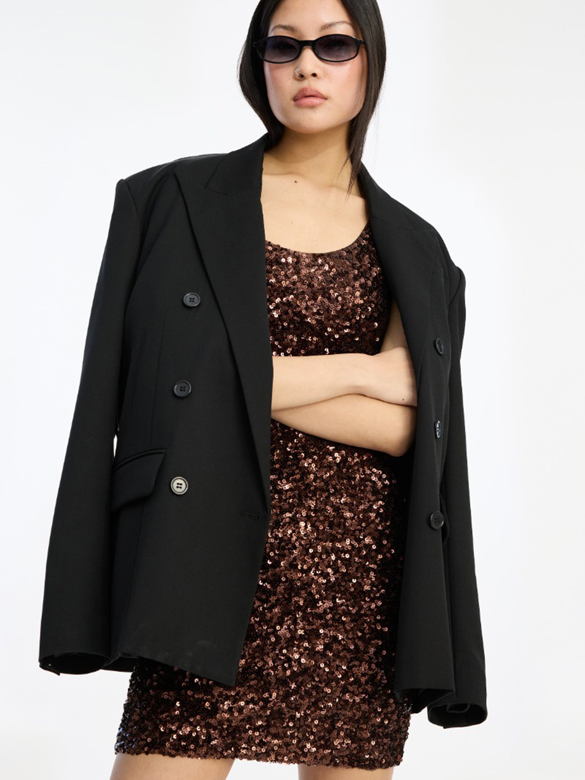 ROTATE BIRGERCHRISTENSEN Sequined Sleeveless Dress in Size 34