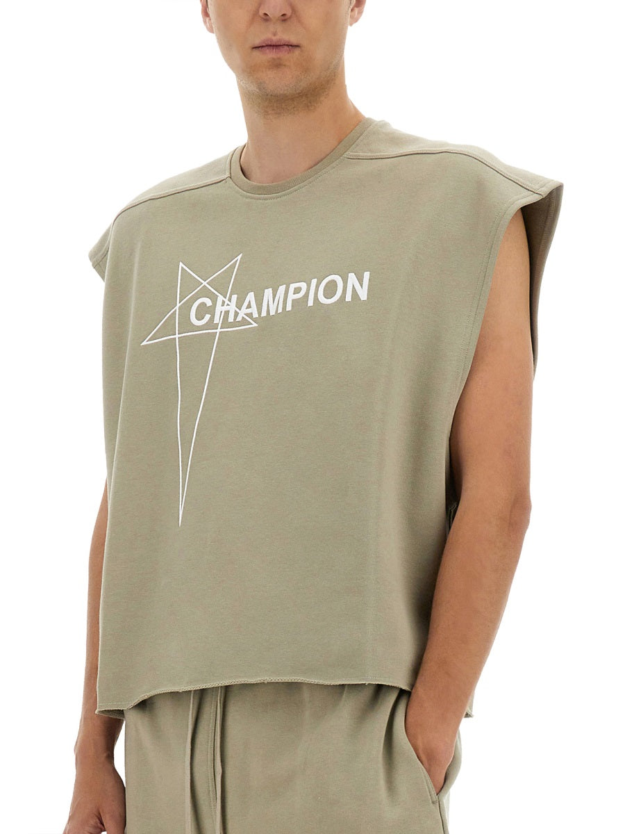 CHAMPION X RICK OWENS Mini Cropped Micro T-Shirt - Size L
