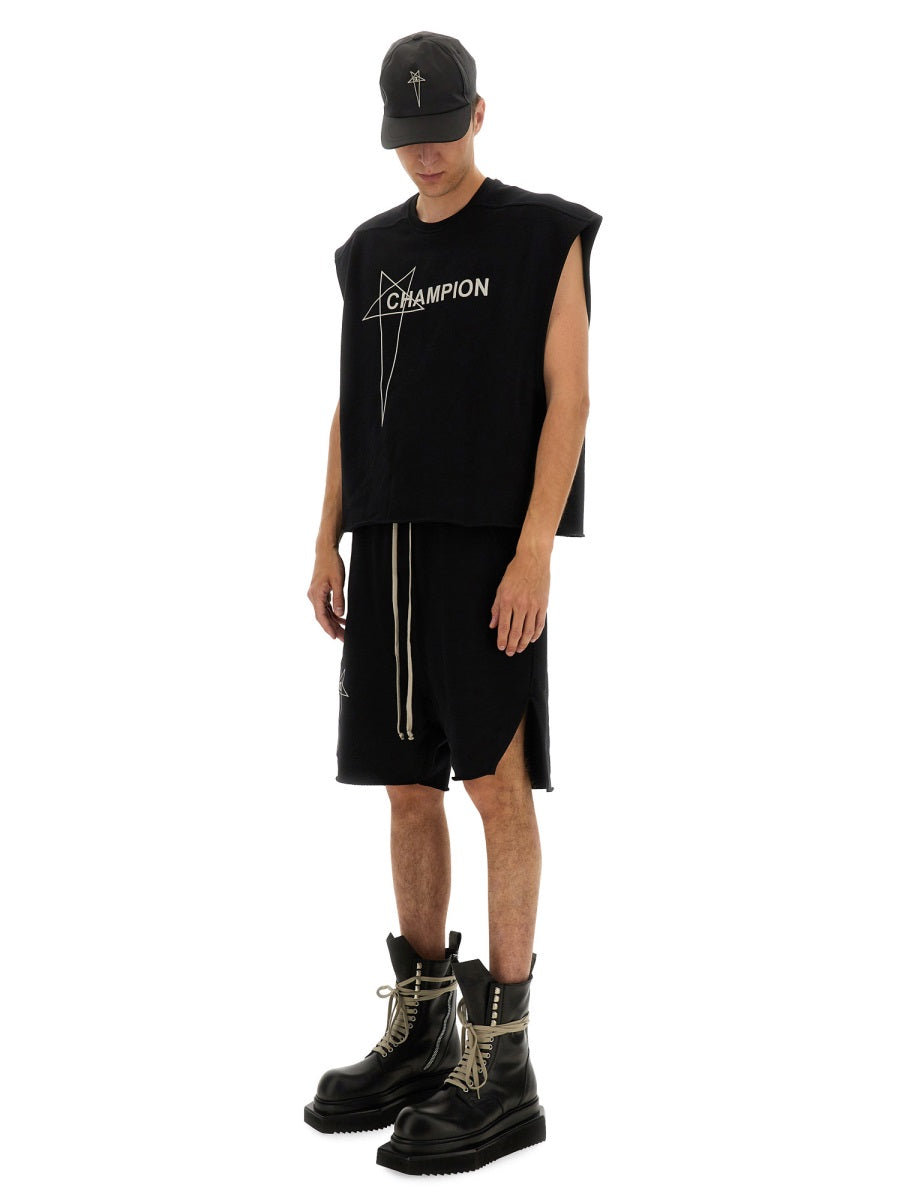 RICK OWENS X CHAMPION Short Pods Beveled Pants - Size L