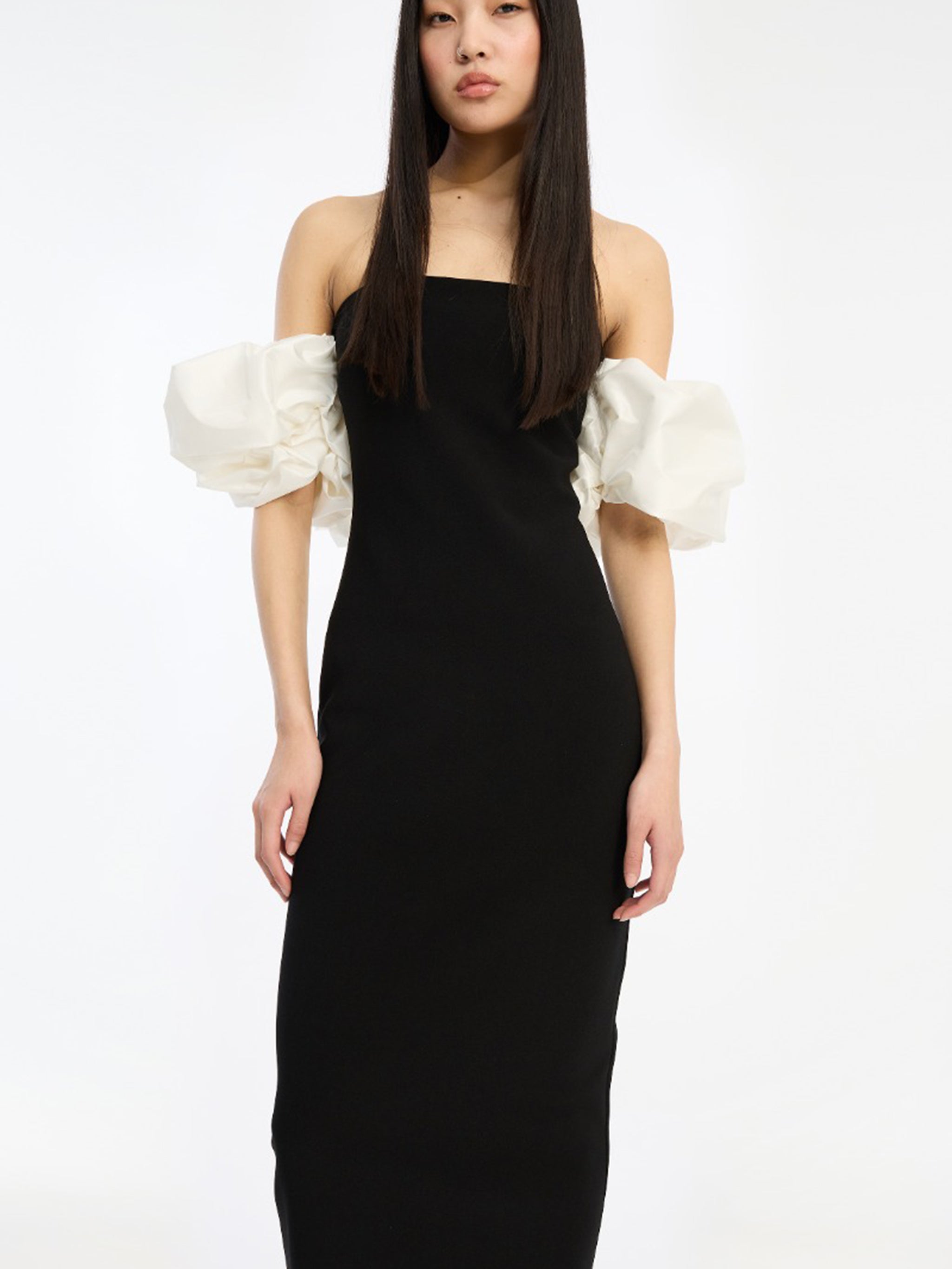 ROTATE BIRGERCHRISTENSEN Puff Sleeve Maxi Dress - Size 34