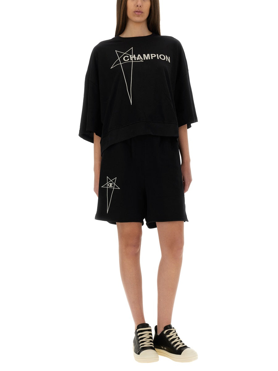 CHAMPION X RICK OWENS Cotton Mini Shorts for Women
