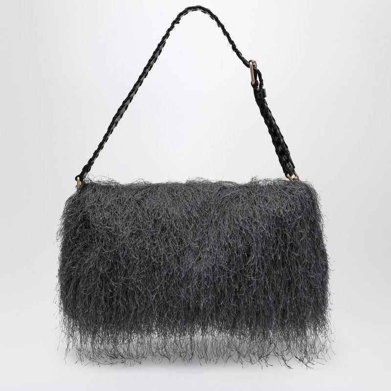 DRIES VAN NOTEN Fringed Handbag with Adjustable Strap - FW25 Collection