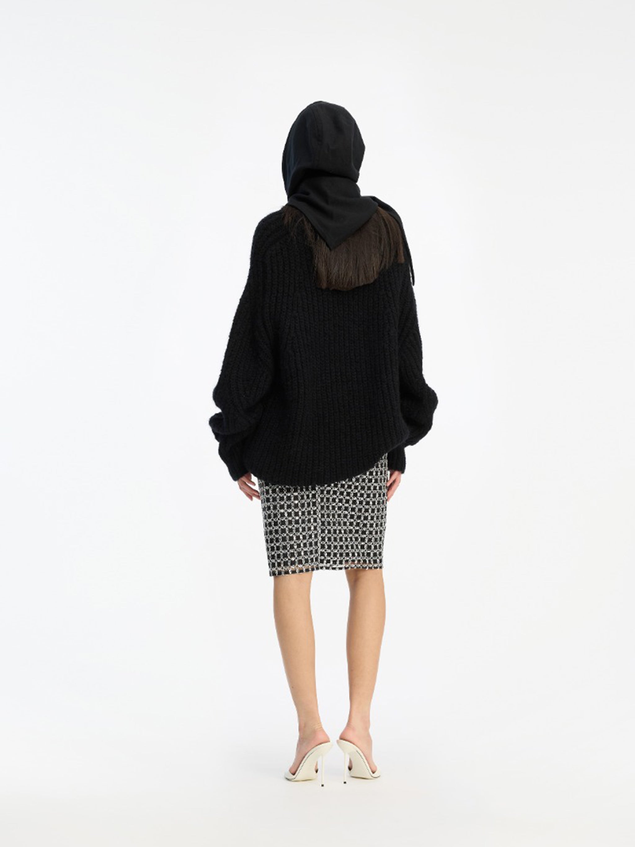 ROTATE BIRGERCHRISTENSEN Beaded Long Mini Skirt - Size 34