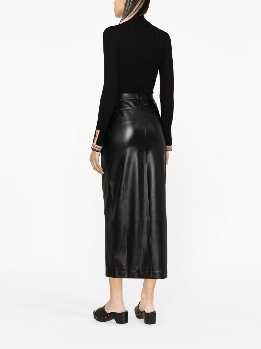 ETRO Women's Leather Turtleneck Sweater