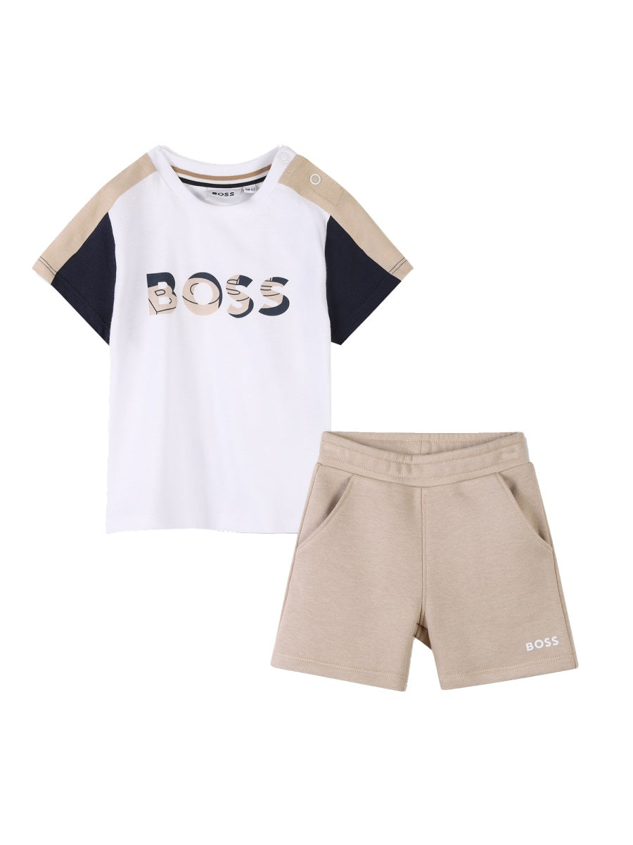 BOSS Boys' Mini T-Shirt and Bermuda Shorts Set