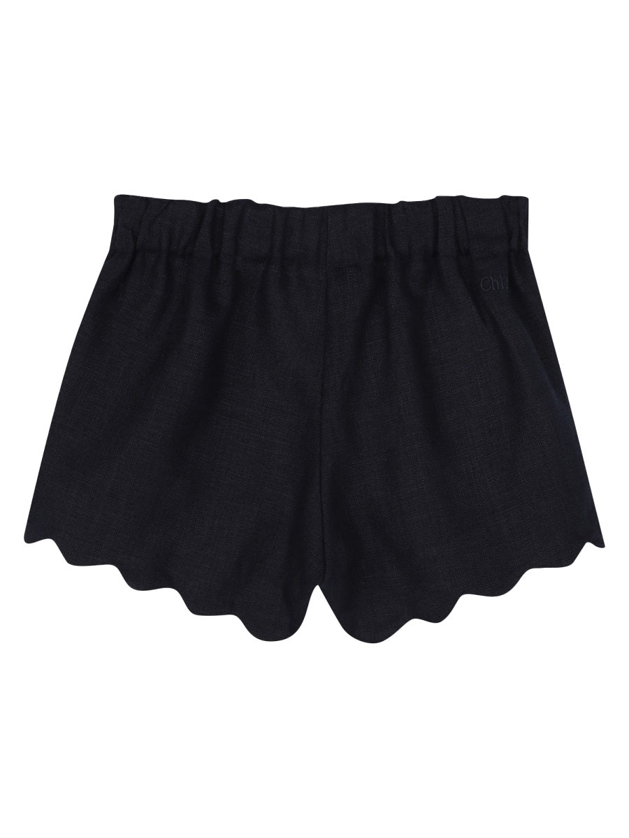 CHLOÉ Girls' Mini Linen Shorts