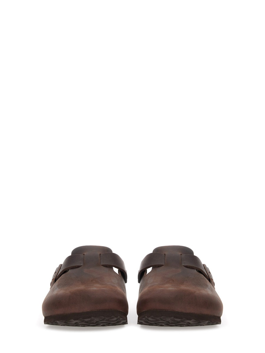 BIRKENSTOCK Narrow Fit Leather Boston Sandals