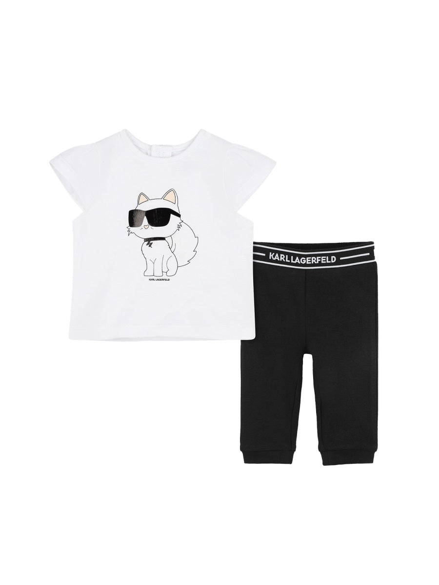 KARL LAGERFELD Girls' Mini T-Shirt and Shorts Set