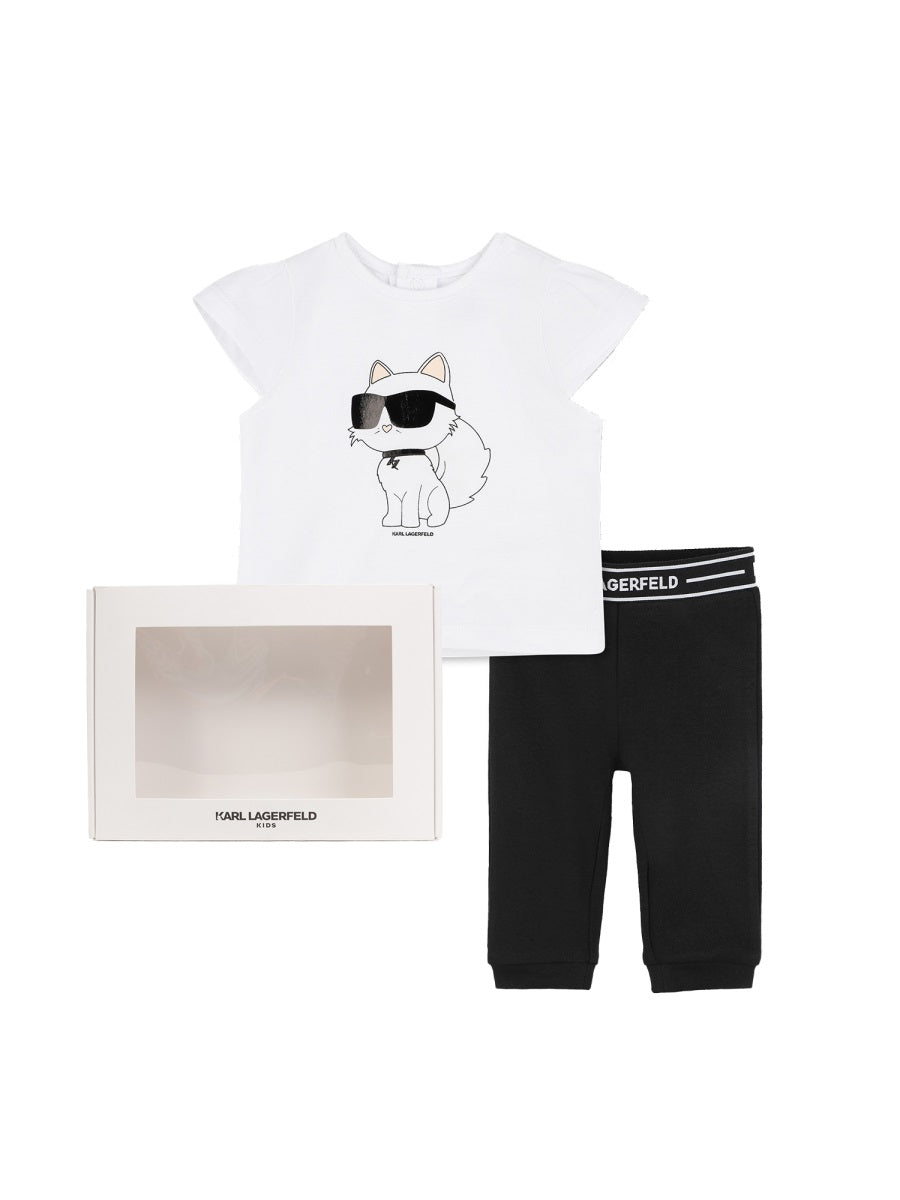 KARL LAGERFELD Girls' Mini T-Shirt and Shorts Set
