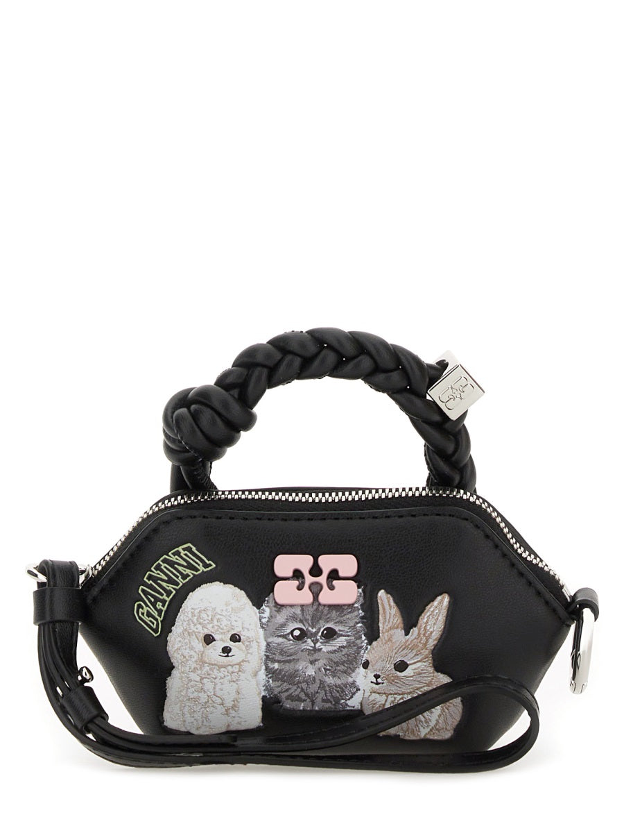 GANNI Mini Animal Print Handbag