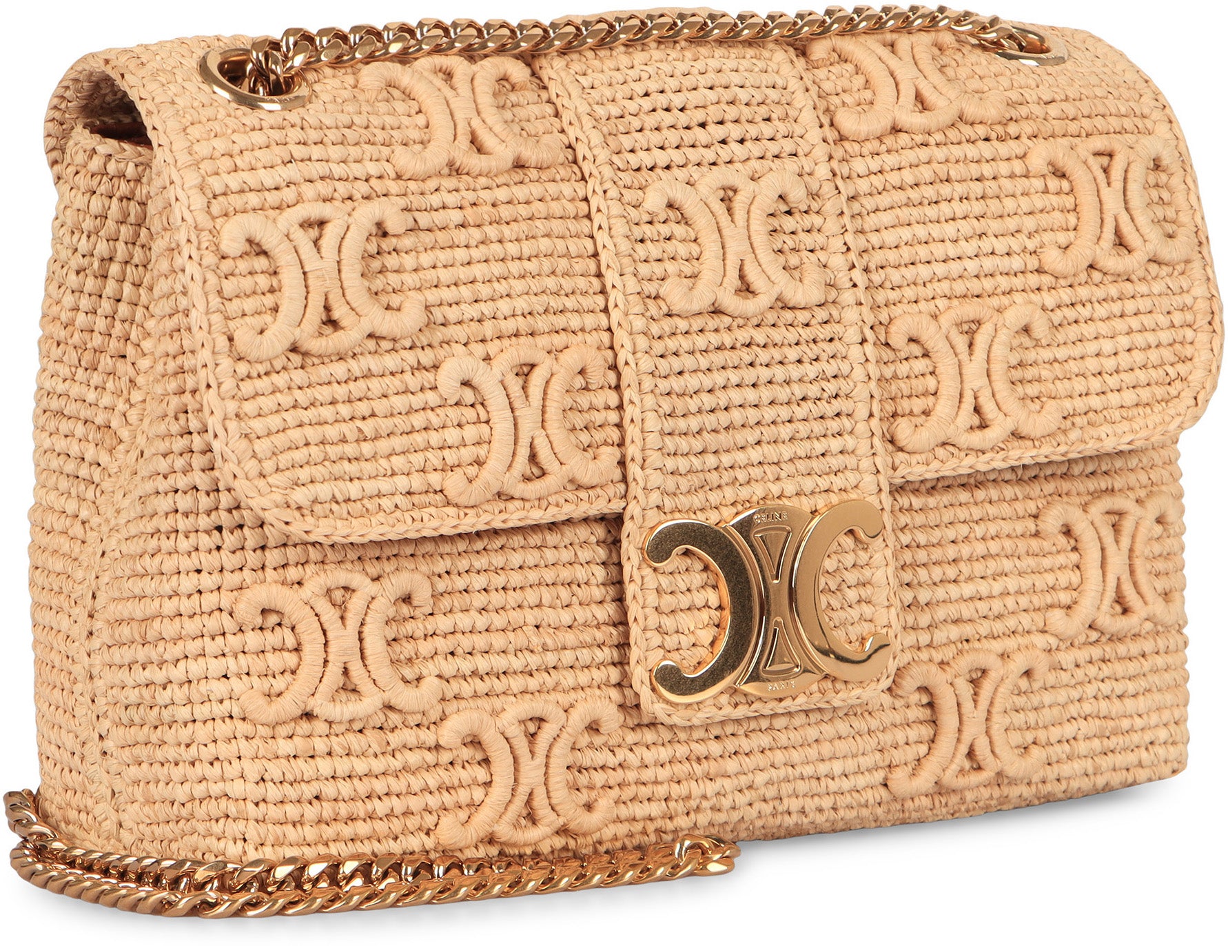 CELINE Mini Raffia Crossbody Handbag
