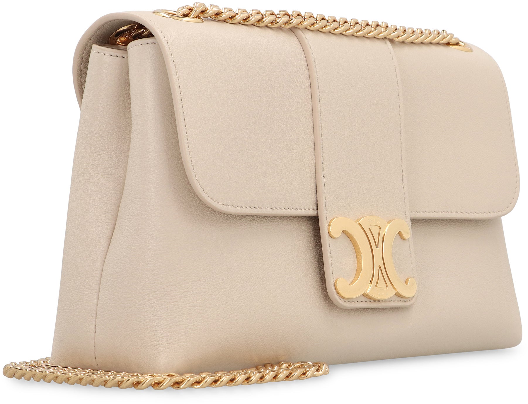 CELINE Mini Peebled Leather Crossbody Handbag