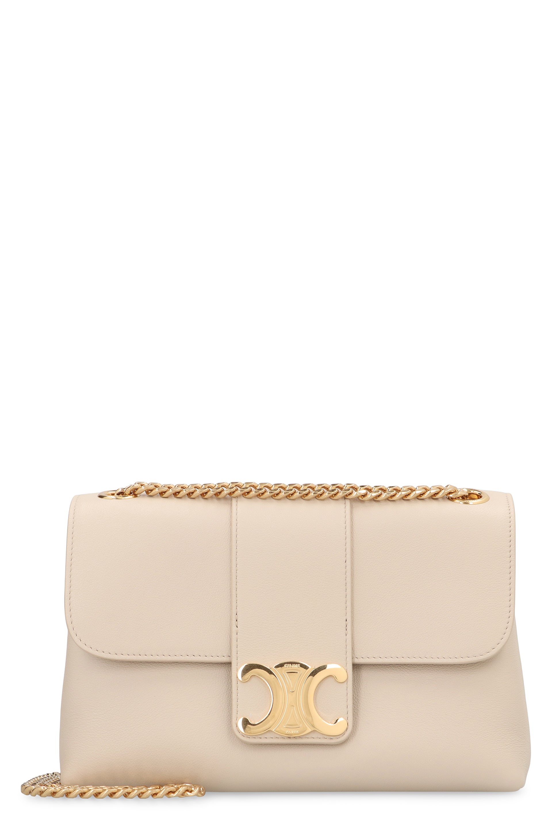 CELINE Mini Peebled Leather Crossbody Handbag