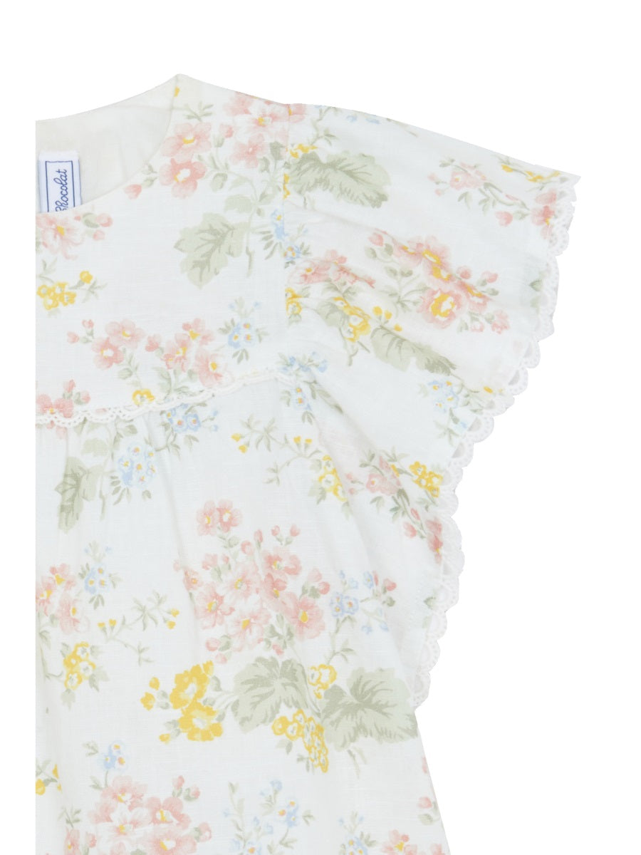 TARTINE ET CHOCOLAT Girls' Mini Linen Cotton Blend Top